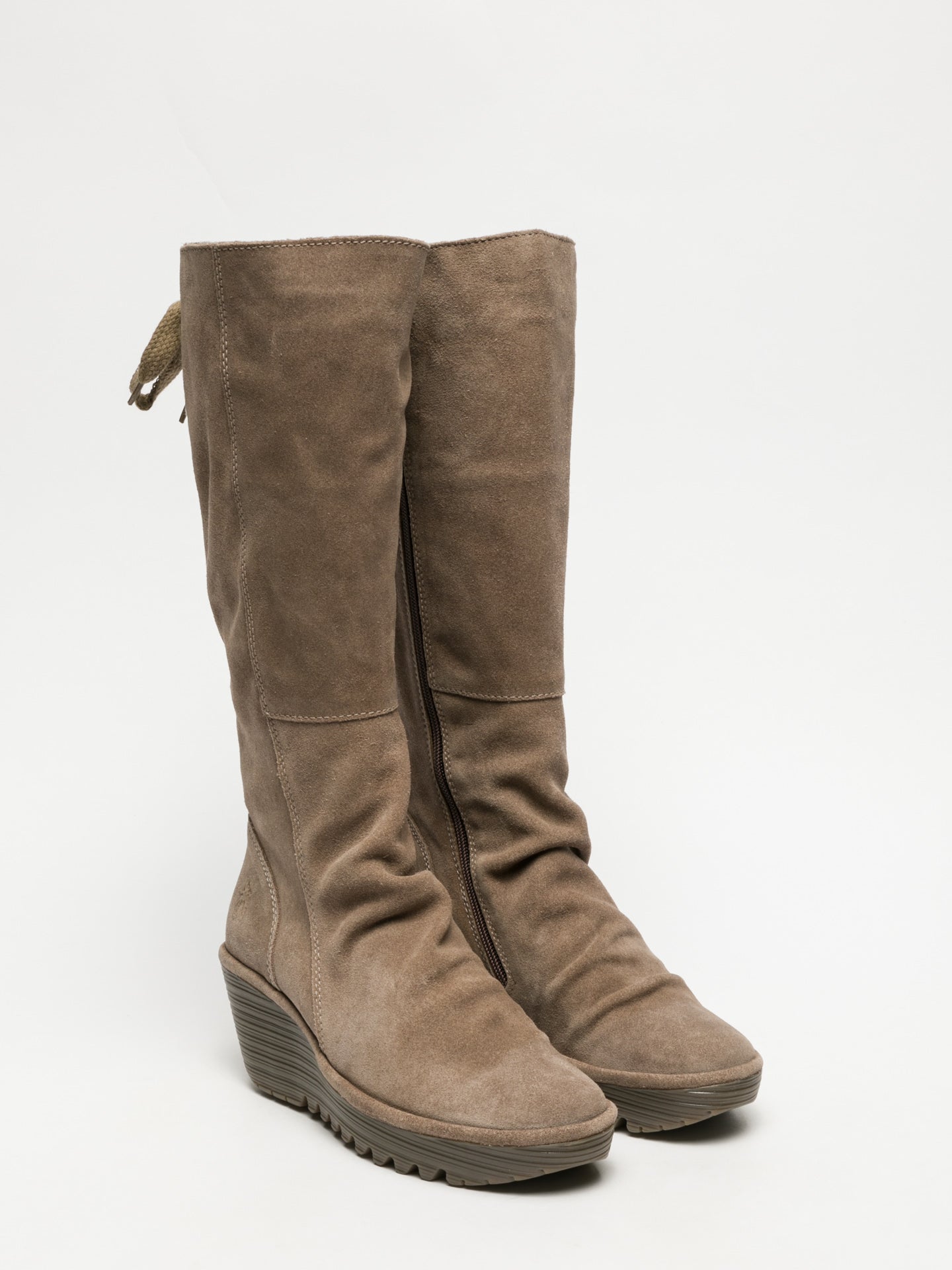Fly London Botas de Cano-Alto em Taupe
